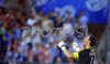 Spains goalkeeper Iker Casillas reacts after Spain won against Russia at the Euro 2008 semi final soccer match between Russia and Spain at the Ernst Happel stadium in Vienna, Austria, Thursday June 26, 2008.
