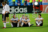 Disappointed Germany team after the Euro 2008 final soccer match between Spain and Germany at the Ernst Happel stadium in Vienna, Austria, Sunday June 29, 2008.
