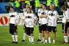 Disappointed Germany team after the Euro 2008 final soccer match between Spain and Germany at the Ernst Happel stadium in Vienna, Austria, Sunday June 29, 2008.
