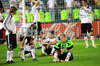 Disappointed Germany team after the Euro 2008 final soccer match between Spain and Germany at the Ernst Happel stadium in Vienna, Austria, Sunday June 29, 2008.
