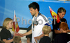 Michael Ballack after the Euro 2008 final soccer match between Spain and Germany at the Ernst Happel stadium in Vienna, Austria, Sunday June 29, 2008.
