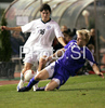 Joni Aho (no.14) of Finland (R) and Damjan Trifkovic (no.16) of Slovenia (L) during football match of qualifying round of UEFA U21 Championships between Slovenia and Finland. Last match of qualifying round of UEFA U21 Championship between Slovenia and Finland was played in Velenje, Slovenia, on 9th of September 2008.
