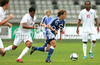 Juuso Simpanen of Finland (R) and Jacob Mellis of England (L) during football match of U19 UEFA European Championships Qualification tournament between England and Finland. Match between England and Finland was played in Murska Sobota, Slovenia, on 9th of October 2009.
