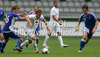 Dean Parrett of England (R) and Rasmus Schuller of Finland (L) during football match of U19 UEFA European Championships Qualification tournament between England and Finland. Match between England and Finland was played in Murska Sobota, Slovenia, on 9th of October 2009.
