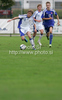 Alexander Ring of Finland (L) and Jan Gregus of Slovakia (R) during football match of U19 UEFA European Championships Qualification tournament between Slovakia and Finland. Match between Slovakia and Finland was played in Murska Sobota, Slovenia, on 11th of October 2009.
