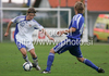 Johannes Westo of Finland (L) and Patrik Simko of Slovakia (R) during football match of U19 UEFA European Championships Qualification tournament between Slovakia and Finland. Match between Slovakia and Finland was played in Murska Sobota, Slovenia, on 11th of October 2009.
