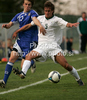 Roope Riski of Finland (L) and Aleksander Zukic of Slovenia (R) during football match of U19 UEFA European Championships Qualification tournament between Slovenia and Finland. Match between Slovenia and Finland was played in Murska Sobota, Slovenia, on 14th of October 2009.
