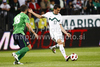 Andraz Kirm of Slovenia (R) and Aaron Hughes of Northern Ireland (L) during football match of first round of UEFA European championships qualifications between Slovenia and Northern Ireland. Match between Slovenia and Northern Ireland was played on Friday, 3rd of September 2010 in Ljudski Vrt arena in Maribor, Slovenia.

