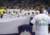Slovenian team  before football match of UEFA European championships qualifications between Slovenia and Italy. Match between Slovenia and Italy was played on Friday, 25th of March 2011 in Stozice arena in Ljubljana, Slovenia.
