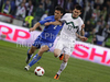 Davide Santon of Italy (L) and Andraz Kirm of Slovenia (R) during football match of UEFA European championships qualifications between Slovenia and Italy. Match between Slovenia and Italy was played on Friday, 25th of March 2011 in Stozice arena in Ljubljana, Slovenia.
