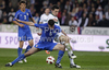 Thiago Motta of Italy and Robert Koren of Slovenia during football match of UEFA European championships qualifications between Slovenia and Italy. Match between Slovenia and Italy was played on Friday, 25th of March 2011 in Stozice arena in Ljubljana, Slovenia.
