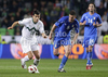 Aleksander Radosavljevic of Slovenia (L) and Thiago Motta of Italy (R) during football match of UEFA European championships qualifications between Slovenia and Italy. Match between Slovenia and Italy was played on Friday, 25th of March 2011 in Stozice arena in Ljubljana, Slovenia.
