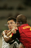 Robert Koren of Slovenia (L) and Marouane Fellaini of Belgium (R) during friendly football match between Slovenia and Belgium. Match between Slovenia and Belgium was played on Wednesday, 10th of August 2011 in Stozice arena in Ljubljana, Slovenia.
