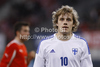 Teemu Pukki (no.10) of Finland during friendly football match between Austria and Finland. Friendly football match between Austria and Finland, was played on Wednesday, 29th of February 2012, on Worthersee Stadium in Klagenfurt, Austria.
