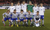 Team of Finland posing for photographers before start of friendly football match between Austria and Finland. Friendly football match between Austria and Finland, was played on Wednesday, 29th of February 2012, on Worthersee Stadium in Klagenfurt, Austria.
