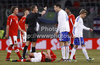 Tim Sparv (no.14) of Finland after getting yellow card during friendly football match between Austria and Finland. Friendly football match between Austria and Finland, was played on Wednesday, 29th of February 2012, on Worthersee Stadium in Klagenfurt, Austria.
