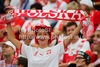 Polish fans during UEFA Football Euro 2012 match between Poland and Greece. Match of UEFA Football European Championships 2012 between Poland and Greece was played on Friday, 9th of June 2012 in Warszawa, Poland.
