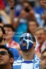 Greek fans during UEFA Football Euro 2012 match between Poland and Greece. Match of UEFA Football European Championships 2012 between Poland and Greece was played on Friday, 9th of June 2012 in Warszawa, Poland.
