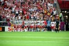Robert Lewandowski of Poland celebrates his goal during UEFA Football Euro 2012 match between Poland and Greece. Match of UEFA Football European Championships 2012 between Poland and Greece was played on Friday, 9th of June 2012 in Warszawa, Poland.
