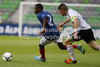 Thomas Lemar of France (L) and Pascal Itter of Germany (R) during football match between Germany and France of UEFA U17 European championships. UEFA U17 European championships football match between Germany and France, was played on Thursday, 10th of May 2012, in Stozice Stadium in Ljubljana, Slovenia.
