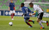 Thomas Lemar of France (L) and Pascal Itter of Germany (R) during football match between Germany and France of UEFA U17 European championships. UEFA U17 European championships football match between Germany and France, was played on Thursday, 10th of May 2012, in Stozice Stadium in Ljubljana, Slovenia.
