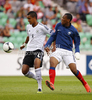 Marian Sarr of Germany (L) and Anthony Martial of France (R) during football match between Germany and France of UEFA U17 European championships. UEFA U17 European championships football match between Germany and France, was played on Thursday, 10th of May 2012, in Stozice Stadium in Ljubljana, Slovenia.
