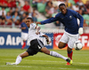 Marian Sarr of Germany (L) and Anthony Martial of France (R) during football match between Germany and France of UEFA U17 European championships. UEFA U17 European championships football match between Germany and France, was played on Thursday, 10th of May 2012, in Stozice Stadium in Ljubljana, Slovenia.
