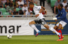 Kevin Akpoguma of Germany (L) and Anthony Martial of France (R) during football match between Germany and France of UEFA U17 European championships. UEFA U17 European championships football match between Germany and France, was played on Thursday, 10th of May 2012, in Stozice Stadium in Ljubljana, Slovenia.
