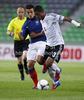 Jeremy Dudziak of Germany (R) and Jean Corentin of France (L) during football match between Germany and France of UEFA U17 European championships. UEFA U17 European championships football match between Germany and France, was played on Thursday, 10th of May 2012, in Stozice Stadium in Ljubljana, Slovenia.
