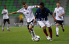 Felix Lohkemper of Germany (L) and Jean Corentin of France (R) during football match between Germany and France of UEFA U17 European championships. UEFA U17 European championships football match between Germany and France, was played on Thursday, 10th of May 2012, in Stozice Stadium in Ljubljana, Slovenia.
