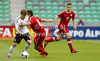 Maximilian Meyer of Germany (L) and Sebastian Rudol of Poland (R) during football half final match of UEFA U17 European championships between Germany and Poland. Half final match of UEFA U17 European championships football between Germany and Poland, was played on Sunday, 13th of May 2012, in Stozice Stadium in Ljubljana, Slovenia.
