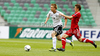 Nico Brandenburger of Germany (L) and Karol Linetty of Poland (R) during football half final match of UEFA U17 European championships between Germany and Poland. Half final match of UEFA U17 European championships football between Germany and Poland, was played on Sunday, 13th of May 2012, in Stozice Stadium in Ljubljana, Slovenia.
