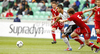 Said Benkarit of Germany (L) and Igor Lasicki of Poland (R) during football half final match of UEFA U17 European championships between Germany and Poland. Half final match of UEFA U17 European championships football between Germany and Poland, was played on Sunday, 13th of May 2012, in Stozice Stadium in Ljubljana, Slovenia.
