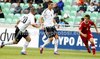 Maximilian Meyer of Germany (L), Said Benkarit of Germany (M) and Sebastian Rudol of Poland (R) during football half final match of UEFA U17 European championships between Germany and Poland. Half final match of UEFA U17 European championships football between Germany and Poland, was played on Sunday, 13th of May 2012, in Stozice Stadium in Ljubljana, Slovenia.
