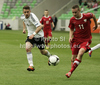 Vincent Rabiega of Poland (R) and Pascal Itter of Germany (L) during football half final match of UEFA U17 European championships between Germany and Poland. Half final match of UEFA U17 European championships football between Germany and Poland, was played on Sunday, 13th of May 2012, in Stozice Stadium in Ljubljana, Slovenia.

