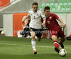 Karol Linetty of Poland (R) and Pascal Itter of Germany (L) during football half final match of UEFA U17 European championships between Germany and Poland. Half final match of UEFA U17 European championships football between Germany and Poland, was played on Sunday, 13th of May 2012, in Stozice Stadium in Ljubljana, Slovenia.
