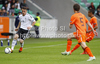 Pascal Itter of Germany (L) and Joris Voest of Netherlands (R) during football final match of UEFA U17 European championships between Germany and Netherlands. Final match of UEFA U17 European championships football between Germany and Netherlands, was played on Wednesday, 16th of May 2012, in Stozice Stadium in Ljubljana, Slovenia.
