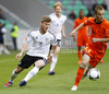 Timo Werner of Germany (L) and Jorrit Hendrix of Netherlands (R) during football final match of UEFA U17 European championships between Germany and Netherlands. Final match of UEFA U17 European championships football between Germany and Netherlands, was played on Wednesday, 16th of May 2012, in Stozice Stadium in Ljubljana, Slovenia.
