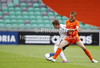 Maximilian Meyer of Germany (L) and Jorrit Hendrix of Netherlands (R) during football final match of UEFA U17 European championships between Germany and Netherlands. Final match of UEFA U17 European championships football between Germany and Netherlands, was played on Wednesday, 16th of May 2012, in Stozice Stadium in Ljubljana, Slovenia.
