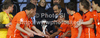 Michel Platini presents victory trophy to players of Netherlands after end of football final match of UEFA U17 European championships between Germany and Netherlands. Final match of UEFA U17 European championships football between Germany and Netherlands, was played on Wednesday, 16th of May 2012, in Stozice Stadium in Ljubljana, Slovenia.

