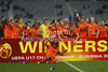 Nathan Ake of Netherlands with his teammates celebrate their victory trophy after end of football final match of UEFA U17 European championships between Germany and Netherlands. Final match of UEFA U17 European championships football between Germany and Netherlands, was played on Wednesday, 16th of May 2012, in Stozice Stadium in Ljubljana, Slovenia.
