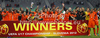 Players of Netherlands celebrate their victory trophy after end of football final match of UEFA U17 European championships between Germany and Netherlands. Final match of UEFA U17 European championships football between Germany and Netherlands, was played on Wednesday, 16th of May 2012, in Stozice Stadium in Ljubljana, Slovenia.
