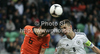 Leon Goretzka of Germany (R) and Thom Haye of Netherlands (L) during football final match of UEFA U17 European championships between Germany and Netherlands. Final match of UEFA U17 European championships football between Germany and Netherlands, was played on Wednesday, 16th of May 2012, in Stozice Stadium in Ljubljana, Slovenia.
