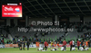 German players rest disappointed on field after end of football final match of UEFA U17 European championships between Germany and Netherlands. Final match of UEFA U17 European championships football between Germany and Netherlands, was played on Wednesday, 16th of May 2012, in Stozice Stadium in Ljubljana, Slovenia.
