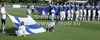 Finnish team before start of football match of UEFA U21 European championships 2013 qualifications between Slovenia and Finland. Qualifications match for UEFA U21 European championships 2013 between Slovenia and Finland, was played on Tuesday, 5th of June 2012, in Ptuj city Stadium in Ptuj, Slovenia.

