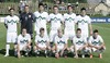 Slovenian team before start of football match of UEFA U21 European championships 2013 qualifications between Slovenia and Finland. Qualifications match for UEFA U21 European championships 2013 between Slovenia and Finland, was played on Tuesday, 5th of June 2012, in Ptuj city Stadium in Ptuj, Slovenia.
