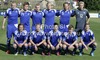 Finnish team before start of football match of UEFA U21 European championships 2013 qualifications between Slovenia and Finland. Qualifications match for UEFA U21 European championships 2013 between Slovenia and Finland, was played on Tuesday, 5th of June 2012, in Ptuj city Stadium in Ptuj, Slovenia.
