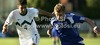 Miha Mevlja of Slovenia and Rasmus Schuller of Finland during football match of UEFA U21 European championships 2013 qualifications between Slovenia and Finland. Qualifications match for UEFA U21 European championships 2013 between Slovenia and Finland, was played on Tuesday, 5th of June 2012, in Ptuj city Stadium in Ptuj, Slovenia.
