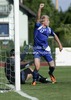 Timi Lahti of Finland celebrates his goal during football match of UEFA U21 European championships 2013 qualifications between Slovenia and Finland. Qualifications match for UEFA U21 European championships 2013 between Slovenia and Finland, was played on Tuesday, 5th of June 2012, in Ptuj city Stadium in Ptuj, Slovenia.
