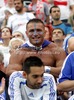 Greek fans during UEFA Football Euro 2012 match between Poland and Greece. Match of UEFA Football European Championships 2012 between Poland and Greece was played on Friday, 9th of June 2012 in Warszawa, Poland.
